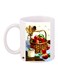 Apple Printed Coffee Mug White/Red/Green 11ounce