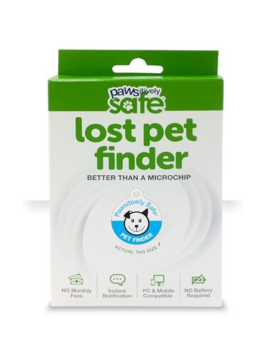 Platinum Pets Pawsitively Safe Pet Finder Dog Tag And Cat Tag, Small, Dog Blue