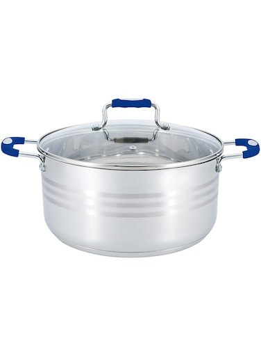 Wilson stainless steel casserole with blue color silicon handle gs-020