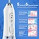 H2ofloss Water Flosser Professional Cordless Dental Oral Irrigator - Portable and Rechargeable IPX7 Waterproof Water Flossing for Teeth Cleaning,300ml Reservoir Home and Travel (HF-6)White
