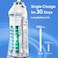 H2ofloss Water Flosser Professional Cordless Dental Oral Irrigator - Portable and Rechargeable IPX7 Waterproof Water Flossing for Teeth Cleaning,300ml Reservoir Home and Travel (HF-6)White
