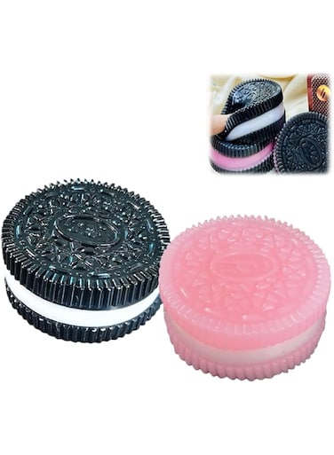 2Pcs Biscuit Stress Relief Toy Squishy Stress Relief Toy, Pinch Decompression Toy,Cute Squishy Pinch Family,Squishy Squeeze Toys