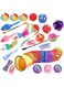 L'EEREYDAS 24 PCS Interactive Cat Toys Set for Indoor Cats, Kitten Toys Assortment, Include Cat Tunnel, Cat Teaser Wand, Fluffy Mouse Feather Toy, Jingle Bells Balls Set Toys for Cats Kitty (S Tunnel)