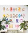 Number Wall Decals Children Number Stickers Alphabet Wall Decals Peel and Stick Animal Number Wall Stickers Educational Classroom Stickers for Kids Nursery Bedroom Living Room Playroom Decorations