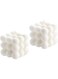 HUTIP Bubble Candles Soy Wax White Bubble Candles Set Cool Shaped Small Bubble Candles Strong Scented Cube Funny Aesthetic Candle for Trendy Home Room Shelf Decor Candle (2 Pack)
