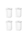 Transparent Sealed jars ,Food-Grade Plastic Can Sealed Storage Box: Airtight Pantry Organizer 4 Pieces Set for Spices, Legumes, Rice, Cereals, Coffee, 1 Liter