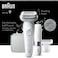 Braun Silk-&eacute;pil 9 Epilator for Easy Hair Removal, Silky Smooth Skin, SES9-341, White/Silver