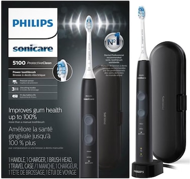 Philips Sonicare ProtectiveClean 5100 Rechargeable Toothbrush &ndash; Black (International Version)