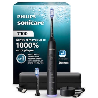 Philips Sonicare 7100 Electric Toothbrush Next-Generation Sonicare Technology, 12 Brushing Settings &ndash; Black (International Version)