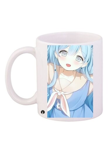 Anime Printed Coffee Mug White/Blue/Beige