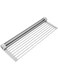 Over The Sink Dish Drying Rack, Roll Up Dish Drying Rack Kitchen Dish Rack Stainless Steel Sink Drying Rack, Foldable Dish Drainer, Gray (20.5x13.1)