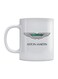 Aston Martin Logo Printed Mug White/Black/Green 350ml
