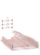 10 Pack Pink Clip Pants Hangers, Adjustable Non-Slip Plastic Trouser &amp; Skirt Hangers, Stackable Clothes Hangers with Clips &acirc;&euro;&ldquo; 32x13cm (13x5 inch)(Pink)