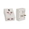 Terminator 3 Way Universal Multi Adaptor One 3 Pin &amp; Two 2 Pin Without Earth Light 13A 3 Pin Flat (4Pcs Pack)