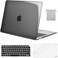MOSISO Compatible with MacBook Air 13 inch Case 2022, 2021-2018 Release A2337 M1 A2179 A1932, Plastic Hard Shell&amp;Keyboard Cover&amp;Screen Film&amp;Storage Bag for MacBook Air 13.3 inch Case, Crystal Black
