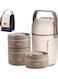 Kids Thermal Bento Lunch Box Set for School, Insulated Lunch Containers With Bag,3 Separate Stackable Lunch Container, Microwaveable Lunch Box Bento Box for Adults &amp; Kids