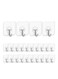 24 Piece Wall Hooks Clear/Silver 120grams