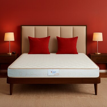 Sleepwell Utsav 2.0   Resitec Foam   Single Bed Size   Medium Firm   Neem Fresche Technology   Anti Sag Mattress (200L x 90W x 15H cm)