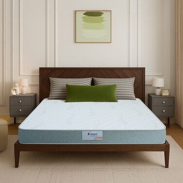 Sleepwell Durafirm 2.0   Visco Medicated Foam   Super King Bed Size   Medium Firm   Neem Freshce Technology   Anti Sag Mattress (200L x 200W x 15H cm)