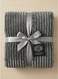 Linen Klub Ultra-Soft Microfleece Blanket Single (150x200 cm) &acirc;&euro;&ldquo; Lightweight 300GSM Throw Blanket with Stripe Pattern, Warm and Breathable for Year-Round Use, Grey