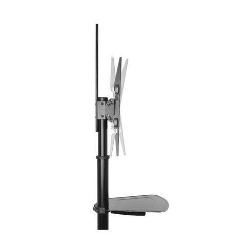 STARGOLD TV Floor Stand  for 32 to 75 inches  Height Adjustable Screen Rotation with Steel TV Cart With Wheels for LED and LCD Screen Cable Management