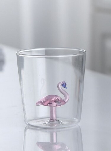 Borosilicate Three Dimentional Animal Design Glass Cups 300 ML (Animal Deco)