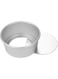 DELFINO 8-Inch Non-Stick Deep Aluminum Round Cake Pan, Cake Mold with Removable Bottom for Birthday/Wedding/Celebration Cake Baking Round Cake Tin Set with Loose Base-Professional Bakeware