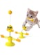 Automatic Cat Stick, Interactive Automatic No-Electronic Move for Indoor Cats, with Catnip Ball Kittens Teaser Stick and Ball, Turntable Windmill Tumbler Fighting Cat Stick, Cat Toys Kitten Toy Cats
