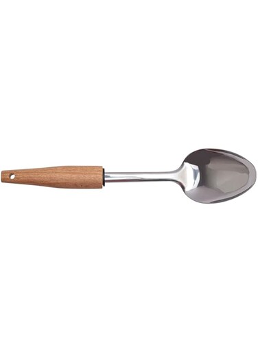 Natural Life Serving Spoon, Silver/Brown, Ac-Ka0133