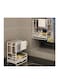Kitchen Sink with Drainer Tray Kitchen Rag Holder with Storage Box White