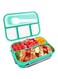 Oasisgalore Bento Lunch Box for Kids,4 Compartment Adults Lunch Box with Spoon,1300 ML Leak Proof Lunch Containers for School,Work and Travel,BPA Free(Green)