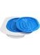 TOMVAES Cat Toilet Trainer, Blue Two Nets Cat Toilet Training Kit, Cat Training Toilet Seat, Cat Litter Tray Mat, Kitty Seat Toilet Trainer, Urinal Seat with Groove Design Tray, 38 * 40cm