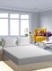 Silver Double Size Stripe Bed Sheet Set Cotton 150x200+20cm