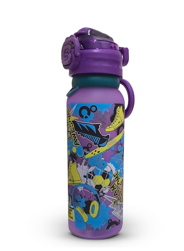 900ML Sipper Water Bottle for Kids with Flip Top Lid, Creative Design &amp; Carry Rope   Stay Hydrated with Kids Water Bottle for School   Kids Water Bottle for Boy Girl Purple
