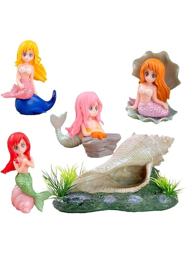 aoliiHou Conch Aquarium Hidden Decorations Resin conch shells decorated with artificial Betta fish caves Hidden residential tunnel aquarium decorated with shrimp, short snapper and crayfish