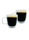 2-Piece Double Wall Glass Cup Set Clear 310ml