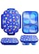 Folding Silicone Lunch Boxes For Kids (Deep Blue)