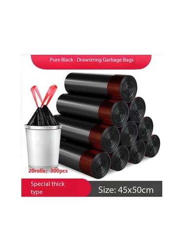 garbage bag,trash bag,garbage bag,disposable bag, 45x50cm,Extra thick,20rolls x 15pcs, total 300pcs