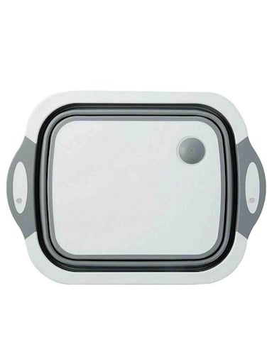3-in-1 Collapsible Cutting Board Foldable Food Strainers,Drain Basket,Folding Drain Basket, Folding Chopping for Kitchen
