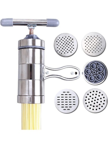 Stainless Steel Manual Press Pasta Machine Noodle Maker Silver