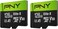 PNY Memory Card Micro SD Elite-X (2 Pack) With Adapter 100mb/S 128GB (International Version)