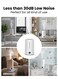 Cool Mist Purification Touch Display Smart Humidifier with Himidity Display UV Lamp Sterilization and 3 Mist Level for Home, Rooms &amp; Office white