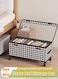 57*29*30cm Under Bed Storage Box With Wheels Handles Clear Window Houndstooth Pattern Printed Large Capacity Rolling Clothes Storage Bins For Clothes Bedding Shoe Toy Houndstooth