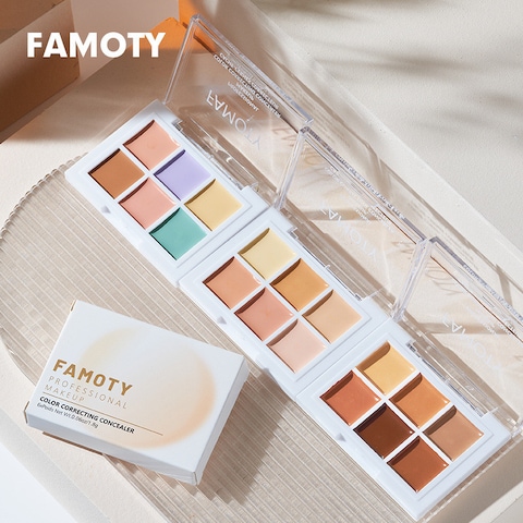 Mei Lifestyle 6 Color Correcting Concealer Palette - Covers Acne Marks Dark Circles, Colour Correcting Makeup Palette, Multicolor