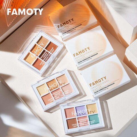 Mei Lifestyle 6 Color Correcting Concealer Palette - Covers Acne Marks Dark Circles, Colour Correcting Makeup Palette, Multicolor