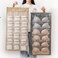 Mei Stylish Dual-Sided Hanging Closet Organizer &amp; Storage Pocket Bag &ndash; Space-Saving Solution for Clothes &amp; Accessories, Beige
