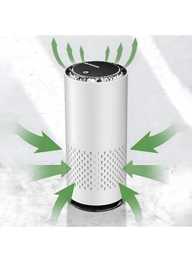 Mhepzol Car Air Purifier, Air Filter with LED Night Light Portable Air Purifier for Bedroom Home, Office, Desktop, Small Mini Air Purifier for Traveling Filter Cleans Air