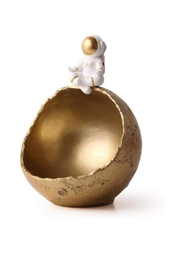 YXCKG Decorative Bowl, Key Bowl For Entryway, Jewelry Organizer Modern Home Decor Personalized Tray, Large Capacity Stroage Bowl For Key Documents Sundries, Handmade (Color : Gold)