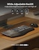 Backlit Bluetooth Ergonomic Keyboard, ProtoArc EK01 Plus Full Size Wireless Split Keyboard with Dual Bluetooth and USB, Cushioned Wrist Rest, Rechargeable for Windows/Mac/Android, Black Gray