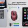 TECKNET Wireless Mouse (BT5.0/3.0 &amp; 2.4G) Rechargeable 4800 DPI Silent USB A &amp; Bluetooth Mouse 6 Buttons, Wide Compatibility - Red